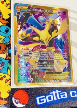 Pokemon 2016 Alakazam EX 125/124 XY Fates Collide Full Art Secret Lugia Umbreon - Image 2