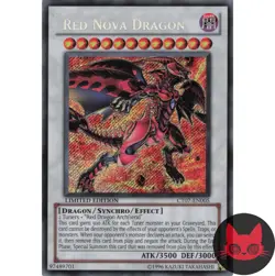 Yugioh Red Nova Dragon CT07-EN005 Secret Rare Limited Edition LP - Image 1