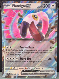 Flamigo ex 160/191 Double Rare Surging Sparks Pokemon Near Mint Card TCG NM - Image 1