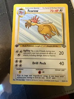 Fearow 36/64 1st Edition Jungle Uncommon Pokemon Card WOTC - Image 2