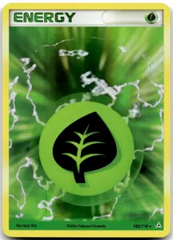 Grass Energy 105/110 Holo Holon Phantoms Pokemon Card NM - Image 1