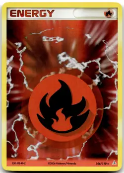 Fire Energy 106/110 Holo Holon Phantoms Pokemon Card NM - Image 1