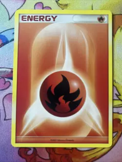 Card Pokemon Nintendo Fire Energy 2007 Unnumbered MP - Image 1