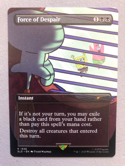 Mtg Carte Magic Secret Lair SpongeBob Force of Despair Japanese Jpn NM - Image 1