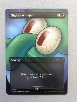 Mtg Carte Magic Secret Lair SpongeBob Night's Whisper Japanese Jpn NM - Image 1
