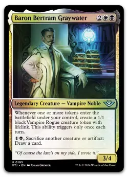 Baron Bertram Graywater #195 (Foil) (NM) Thunder Junction OTJ Magic MTG - Image 1