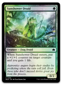Sunshower Druid #195 (Foil) (NM) Bloomburrow BLB Magic MTG - Image 1