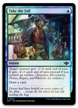 Take the Fall #73 (Foil) (NM) Thunder Junction OTJ Magic MTG - Image 1