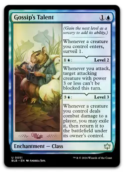 Gossip's Talent #51 (Foil) (NM) Bloomburrow BLB Magic MTG - Image 1