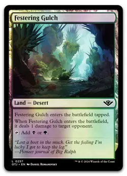 Festering Gulch #257 (Foil) (NM) Thunder Junction OTJ Magic MTG - Image 1