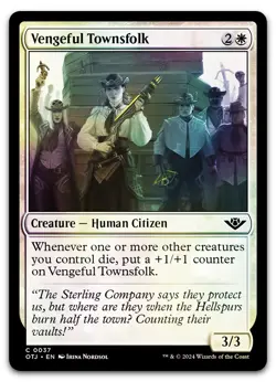 Vengeful Townsfolk #37 (Foil) (NM) Thunder Junction OTJ Magic MTG - Image 1