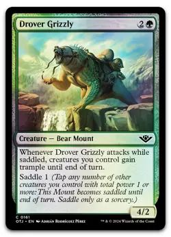 Drover Grizzly #161 (Foil) (NM) Thunder Junction OTJ Magic MTG - Image 1