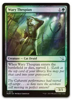 Wary Thespian #215 (Foil) (NM) March of the Machine MOM Magic MTG - Image 1