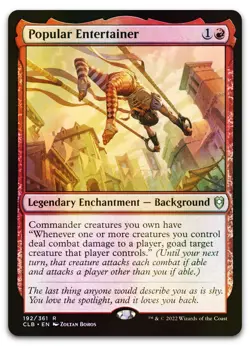 Popular Entertainer #192 (Foil) (NM) Baldur's Gate CLB Magic MTG - Image 1