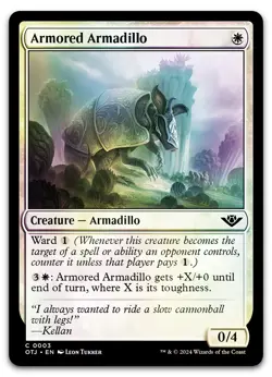 Armored Armadillo #3 (Foil) (NM) Thunder Junction OTJ Magic MTG - Image 1