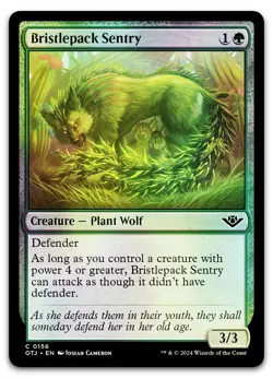 Bristlepack Sentry #156 (Foil) (NM) Thunder Junction OTJ Magic MTG - Image 1