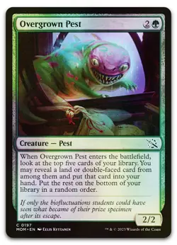 Overgrown Pest #197 (Foil) (NM) March of the Machine MOM Magic MTG - Image 1