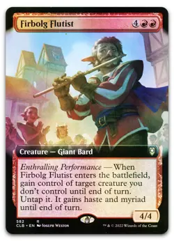 Firbolg Flutist (Extended Art) #582 (Foil) (NM) Baldur's Gate CLB Magic MTG - Image 1