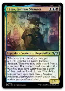 Lazav, Familiar Stranger #216 (Foil) (NM) Thunder Junction OTJ Magic MTG - Image 1