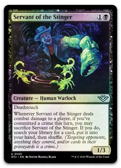 Servant of the Stinger #105 (Foil) (NM) Thunder Junction OTJ Magic MTG - Image 1