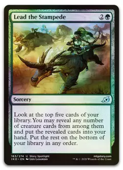 Lead the Stampede #163 (Foil) (NM) Ikoria IKO Magic MTG - Image 1