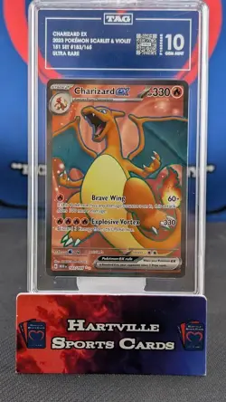 🔥 TAG 10 GEM MINT Charizard ex 183/165 - SV151 Secret Rare Holo - Pokemon TCG - Image 1
