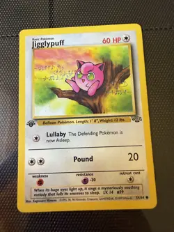 Pokemon TCG - Jigglypuff 54/64 LP Non-Holo 1st Edition Jungle LP - Image 3
