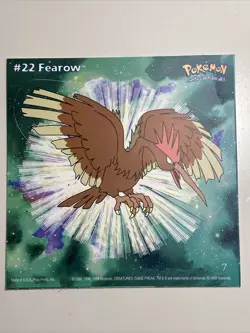 Vintage Pokemon 1999 Fearow Nintendo Sticker New! - Image 1