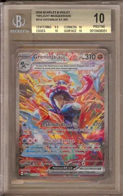 2024 POKEMON GRENINJA EX TWILIGHT SPECIAL ILLUSTRATION #214 BGS 10!! PRISTINE - Image 1