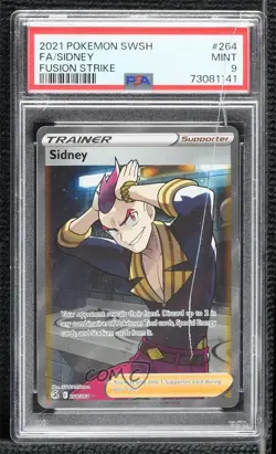 Sidney Ultra Rare Pokemon Sword & Shield Fusion Strike PSA 9 MINT READ - Image 1