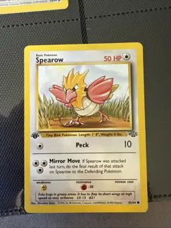 * Spearow 62/64 1st edition Jungle Common WOTC 1999 Pokemon Vintage 1999 LP - Image 1