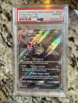 PSA 10 Silvally GX Full Alt Art 227/236 Cosmic Eclipse Pokemon - Image 1