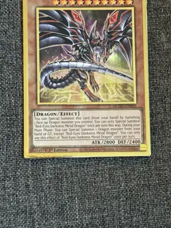 Red-Eyes Darkness Metal Dragon (Alternate Art) Gold Rare MGED-EN009 Yugioh NM - Image 3