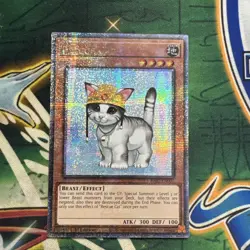 Yugioh! Rescue Cat RA02-EN001 Quarter Century Secret Rare 1st Edition NM - Image 1
