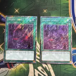 Yugioh! Zombie World x2 RA03-EN205 Platinum Secret Rare 1st Edition NM - Image 1