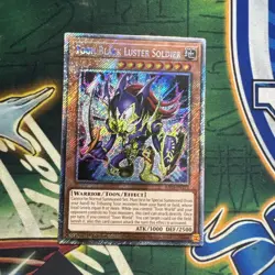 Yugioh! Toon Black Luster Soldier RA03-EN272 Platinum Secret Rare 1st Edition NM - Image 1