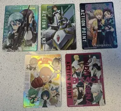 Union Arena Action Point NM Foil (5 Card Lot) Demon Slayer SAO Bleach One punch - Image 1