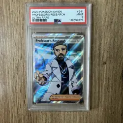 PSA9 Graded Pokemon card Professors Research 241/198 Full Art S&V *CHEAP* - Image 1