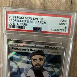 PSA9 Graded Pokemon card Professors Research 241/198 Full Art S&V *CHEAP* - Image 4