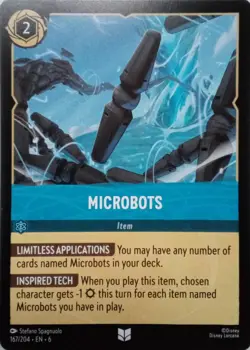 167/204 MICROBOTS AZURITE SEA UNCOMMON DISNEY LORCANA CARD - Image 1