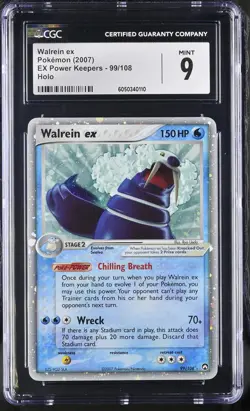 CGC 9 MINT Walrein ex 2007 EX Power Keepers 99/108 Holo Pokemon Card - Image 1
