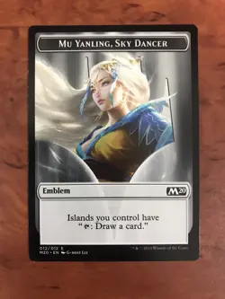Mu Yanling Sky Dancer Token MTG Magic the Gathering Card NM Mint Core Set M20 - Image 1