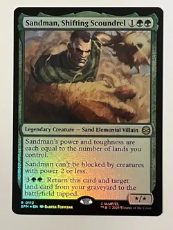Sandman, Shifting Scoundrel Marvel's Spider-Man Foil MTG NM - Image 1