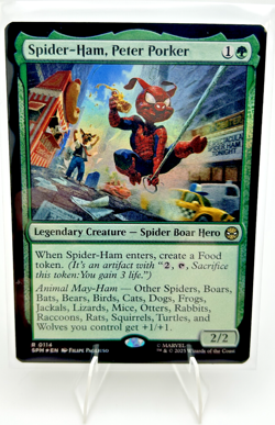 Spider-Ham, Peter Porker (Foil) - 0114 - Marvel's Spider-Man MTG - NM/M - Image 1
