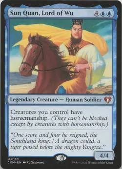 Sun Quan, Lord of Wu M Commander Masters 123 NM MTG - Image 1