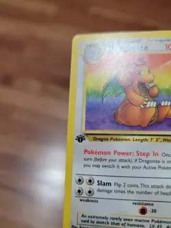Dragonite - 1st Edition Non Holo - Fossil 19/62 - MP-PLVintage 1999 Pokemon Card - Image 3
