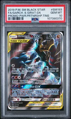 2019 POKEMON SM BLACK STAR PROMO #SM193 FULL ART/GARCHOMP & GIRATINA GX PSA 10 - Image 1