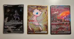 Pokemon 151 UPC Promo Set Mew 053, Metal Gold Mew ex 205/165 Mewtwo 052 - Image 1