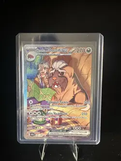 Pokemon TCG Arven's Mabosstiff EX #235/182 Sv10: Destined Rivals SAR - Image 1