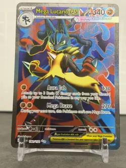 Pokemon TCG Mega Lucario EX 160/132 Ultra Rare Holo NM Mega Evolutions Full Art - Image 1